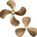 Gisafai 2 Pcs Metal Nautical Wall Art Decor Ship Airplane Propeller Wall Art Vintage Nautical Decorative Rustic Boat Propeller Decor for Home Interior Decorations