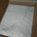 Kitchenville Glass Cutting Board 16"x12": Tempered Glass Kitchen Counter Protector - Durable- Scratch-Resistant, Heat-Proof - Design 2 - White Marble Effect