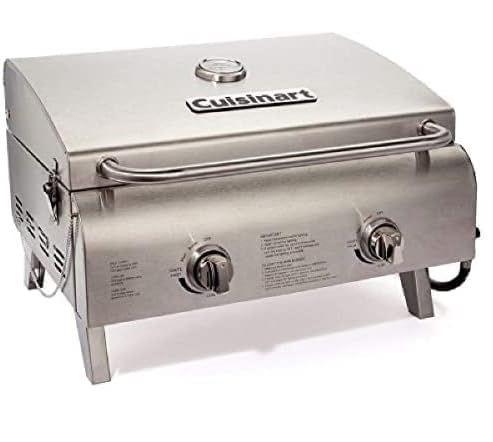 Cuisinart CGG-306 Chef's Style Portable Propane Tabletop 20,000 BTU Professional Gas Grill