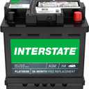 Interstate Batteries Car Battery 12V 50Ah 570CCA Group H4 AGM, Group Size H4