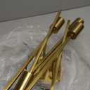 TOBUSA 6-Light Gold Semi Flush Mount Ceiling Light Fixture, Modern Industrial Brushed Golden Sputnik Ceiling Light, E26 Close to Ceiling Light for Kitchen Bedroom Dining Room Living Room Hallway