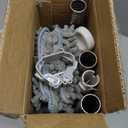 Ceiling Fan Cleaner Duster with 80'' Extendable Long Handle Pole - Microfiber Chenille Pads for Blades, Baseboards, Walls, Floors, Blinds & Cobwebs - Reusable & Washable, White