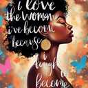 Diamond Art Painting Kit for Adults African American Inspirational Abstract Modern Black Girl Black Women by Number Kits Gem Art Wall Home Decor(Canvas 11.8 x15.8inch)