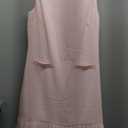 Tommy Hilfiger Women's Round Neck Salon Stretch Pockets Shift Dress (8, Ballerina Pink)