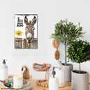 Funny Donkey Sunflower Nice Ass Wall Art, Nice Ass Quote Funny Donkey Canvas Paintings, Farmhouse Sunflower And Donkey Wall Picture, Nice Ass Donkey Animal Quotes for Bathroom Toilet 12x18 inch
