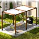 Pergola Brackets 4x4, Large-Body 3-Way Right Angle Corner Bracket for 4x4 Lumber, Actual 3.6 x 3.6 in Inner Size, Heavy Duty Pergola Kit for Gazebo, Patio & Backyard Builds