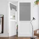 HOMEIDEAS Greyish Green Blackout French Door Curtain, Privacy Door Curtains for Window, Blinds for Glass Window, Thermal Insulated Tie Up Shades, 26 X 40 Inch, 1 Panel