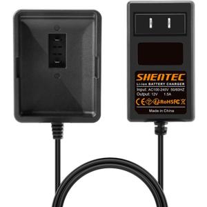 Shentec 12V Li-Ion Charger Compatible with RYOBI CB120L CB121L BPL-1220 L1212R CD100 130503001 130503005 C123D Pod Style Battery (Not for Ni-MH/Ni-Cd Battery)
