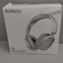 RORSOU C6 Active Noise Cancelling Headphones, Wireless Over Ear Bluetooth Headphones, 60H Playtime, Lightweight Folding Deep Bass Comfort Fit Ear Cups Headset with Mic for iPad/Travel/PC/Home Silver