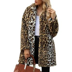 TOPONSKY Womens Winter Warm Lapel Faux Fur With Inner Lining & Buttons Coats.S