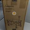 Folding Wagon Cart Heavy Duty Collapsible Utility Wagon Outdoor Camping Garden Cart with Universal Wheels for Camping, Sports, Shopping (Black) 