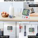Digital Dual Kitchen Timmers 3 Channels Count UP/Down Timer Cooking Timers Large Display Triple Timmer Magnetic Stopwatch Timer-timers for Classroom Kid Adjustable Volume Loud Alarm(Battery Included)