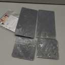 4PCS Fast Drying Diatomite Stone Soap Tray for Bathroom and Kitchen, Vanity Tray, Water Absorbing Coaster (Dark Gray 4stripes)