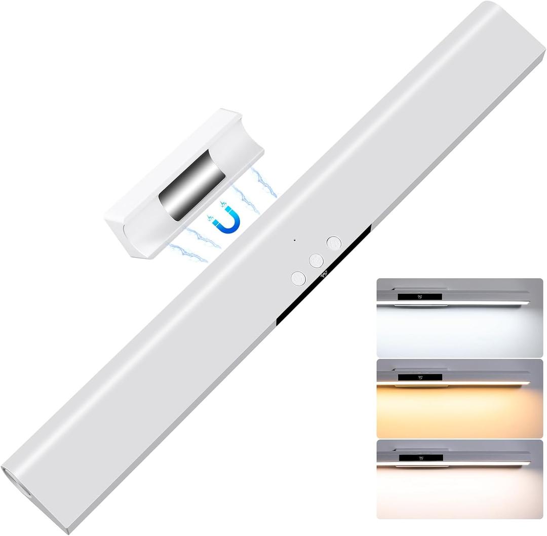 VAVOFO 15.7 Inch Light Bar with Hand Wave, 3 Colors, Stepless Dimming, Adjustable Mirror Lights,3000mAh Rechargeable Makeup Light, Magnetic Wall Lights for Cabinet,Kitchen,Closet,Desk