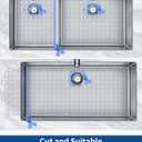 Bligli Sink Mat for Stainless Steel/Ceramic Sinks, 2 Pack 15.7x11.8 inches PVC Sink Protectors for Bottom of Kitchen Sink, Dishes and Glassware drain Mats, Durable and Fast Draining (Transparent)