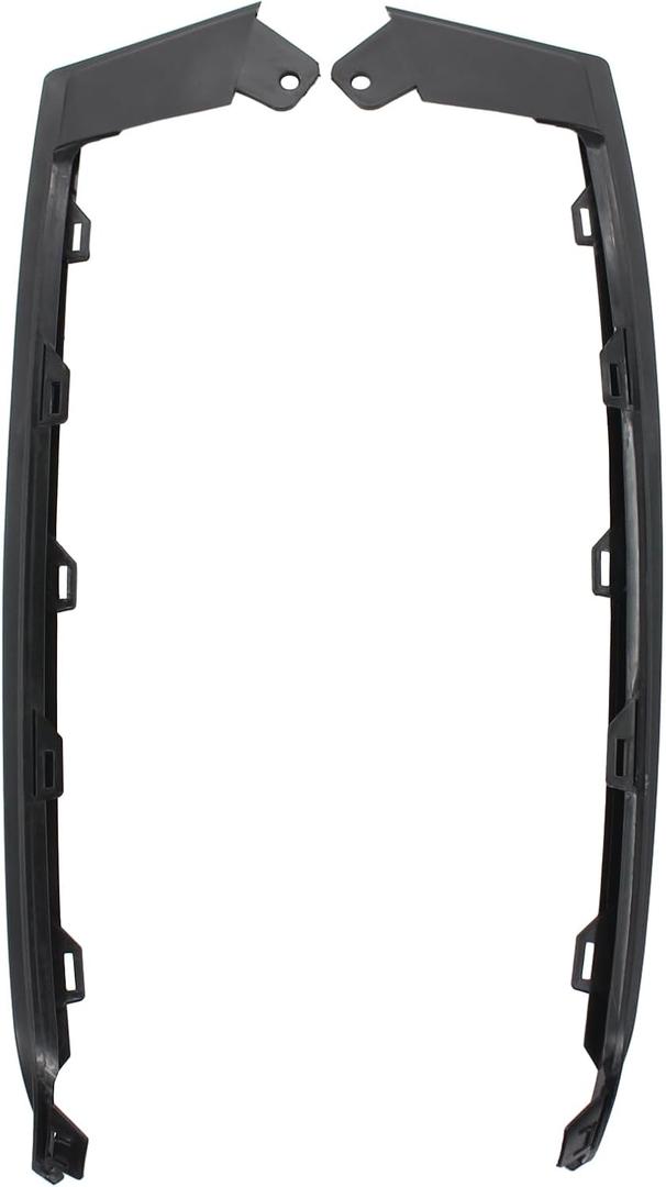 Front Lower Bumper Trim Set Driver and Passenger Side Black for Honda Accord Sedan 2018-2020 with Fog Lamp Model