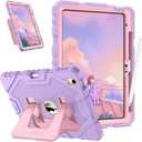 Fintie Kids Friendly Case for iPad (A16) 11th Generation 11 Inch (2025), iPad 10th Generation 10.9 Inch (2022), Fully-Body Rugged Heavy Duty Shockproof Protective Case with Kickstand, Purple