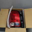 Tail Lights for 2007 2008 2009 2010 2012 2013 GMC Sierra, GMC Sierra 1500 2500HD 3500HD, Tail Light Assembly Driver & Passenger Side Taillights, Sierra Brake Rear Lamp, Red, Black Edge, 1 Pair