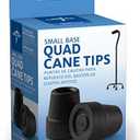 1/2" Tips for Small Base Cane, Black- Box contains 1 Pair Per Box, Six Boxes