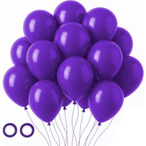 5 x Voircoloria 105pcs Dark Purple Balloons 12inch Party Latex Balloons for Birthday Baby Shower Halloween Wedding Valentine's Day Party Bachelorette Decorations