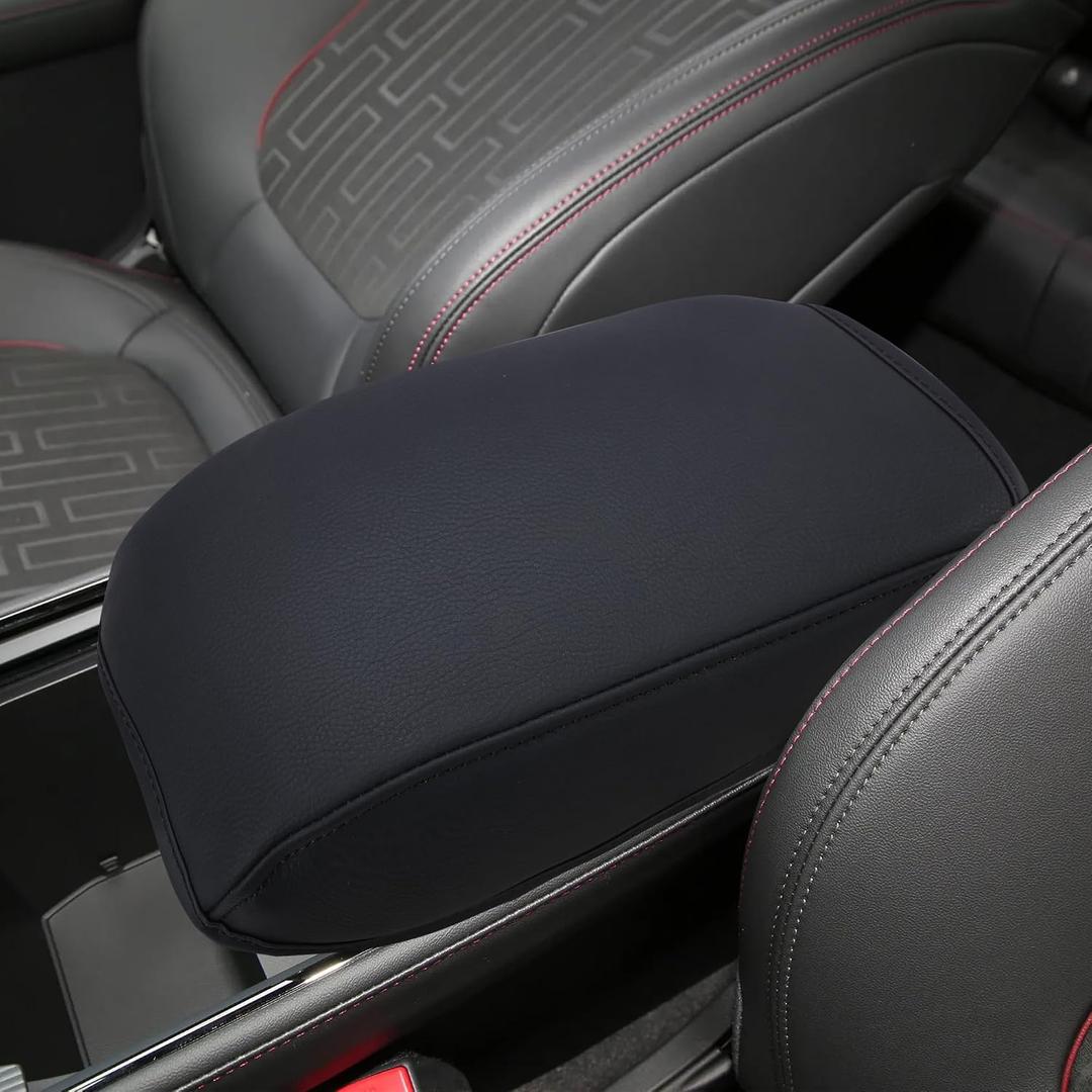 Youloveit Center Console Armrest Cover Custom Fit 2013 2014 2015 2016 Ford Fusion Accessories Leather Armrest Protector Cushion Cover Anti-Scratch