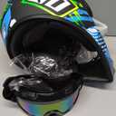 Youth Sport Full-Face Helmet for BMX, Mountain Bike & Off-Road Motocross Helmet, DOT Certified Motorcycle Helmet for Dirt Bike & ATV, Lightweight and Comfortable, 4-Piece Set, Large