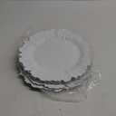 MAONAME Reef White Charger Plates, Plate Chargers for Dinner Plates, Plastic Plate chargers for Wedding Decor, Thanksgiving, Christmas, Set of 6