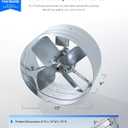 iLiving ILG8G14-12T Automatic Gable Mount Attic Ventilator Fan with Adjustable Thermostat, 2.85 Amp, 2339 CFM, Single-Speed | Automatic, 2339 CFM, 3.10 Amp, Single-Speed