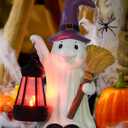 Qeeman Ghost Statues for Garden Decor : Halloween Waterproof Outdoor Decorations Yard Art Resin Figurines for Patio Balcony Porch Lawn Ornaments