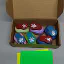 CHENGU 16 Pcs Craft Holes Punch Paper Punchers Scrapbook Punches with Craft Sticker Paper, Round, Star, Square, Heart, Flower, Wave Circle Shape (1 Inch,Christmas)