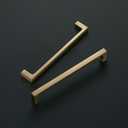 Ravinte 5 Pack Solid 6-1/4 Inch Square Cabinet Handles - Champagne Bronze Pulls for Drawers and Kitchen Cabinets - Hardware Handles