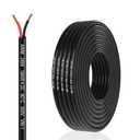 22 Gauge 2 Conductor Electrical Wire 22AWG Electrical Wire Stranded PVC Cord Oxygen-Free Copper Cable 65.6FT/20M Flexible Low Voltage LED Cable for LED Strips Lamps Lighting Automotive