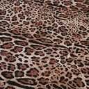 SDY 4 Pieces Leopard Bedding Sheets Queen Size Leopard Print Sheet Set Included 1 Fitted Sheet with 14'' Deep Pocket + 1 Top Flat Sheet + 2 Pillowcases for Adult