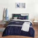 Lacoste Big Croc 100% Cotton Percale Comforter Set, Navy, King
180 Thread Count, Reversible Duvet & Pillow Shams, Soft Breathable, Iconic Croc Logo, Oeko-Tex Certified, Machine Washable