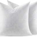 Feather Throw Pillow Inserts Set of 2, Soft Fluffy Square 16 x 16 Inches Decorative Pillow Insert, Feather and Down Filled Euro Pillows