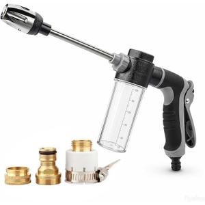 Heavy Duty Garden Hose Nozzle, 2026 Upgraded High Pressure Water Cleaning Jet, Multi-Function Sprayer for Lawn, Yard, Car, Pet, Driveway – Universal Fit 3/4 Inch Thread, No Electricity Needed