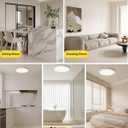 12 Inch Flush Mount Ceiling Light, 24w Led Ceiling Light, 3000k/4000k/6000k Selectable 2520lm Ceiling Lights, Super Slim Led Light Fixture For Bedroom Kitchen Living Dining Room Office (White)