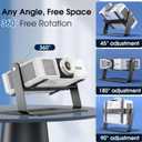 DAWASAPAT Desktop Foldable Stand, Universal Projector Ceiling Mount with Adjustable Plate Arms, Wall Mount with Cable Ties for Home and Office Projector