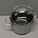 Anolon Achieve Hard Anodized Nonstick Saucepot with Lid, Aluminum, 4 Quart, Silver