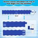 Hydream Pool Debris Catcher Skimmer, Pool Leaf and Debris Remover Catcher Plastics, Surface Debris Floating Leaves Bugs Pool Skimmer Attachments Accessories Replacement Kit for Swimming Pool-Blue