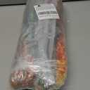 YXYQR Outdoor Artificial Fall Flowers Mums Plants Autumn Decor, UV Resistant, Look Real 12 Bundles Outside Fake Daisy Eucalyptus Wheat Ferns Arrangement Faux Greenery for Garden Pots Yard Window Box (Orange)