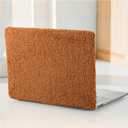 Compatible with MacBook Air 13 inch Case 2022, 2021-2018 M1 A2337 A2179 A1932,Cover for MacBook Air M1, Soft Fluffy Fuzzy Plush Faux Fur Hard Shell Case & Keyboard Cover for Mac Air 13, Brown