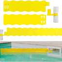 MAPOTAD Pool Skimmer,Hands Free Pool Leaf Skimmer,Work with Most Skimmer Systems on Above-Ground and in-ground Pools,6.7 Inches to 4 Inches (Yellow)