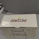 ANSQU Vintage Glass Canister, 23.7 FL OZ Glass Jar with Lid, Colored Mason Jar for Kitchen Pantry, Glass Food Storage Container for Coffee, Tea, Candy, Cookie, Sugar Container (Yellow, 1 Pack)