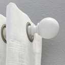 Easy Install No Drill Curtain Rod Set 72-144", White