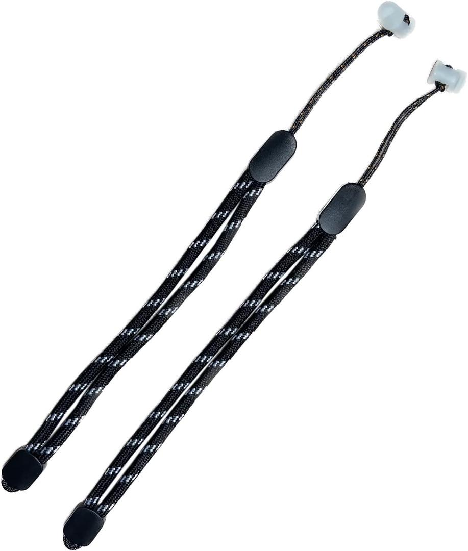 Improved Replacement Wrist Straps for Oculus Quest 2 Gen Controller, Sturdy Comfy Adjustable Hand Strap for Oculus 2, Easy Attach White Resin Stopper for Oculus Controllers (BlackFlower)