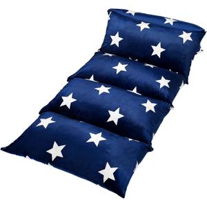 Butterfly Craze Floor Lounger Cover - Floor Bed Conversion - Creates Custom Sleeping Pad - Portable Mattress Alternative - Star Navy, King Size
