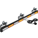 ASPL 36" 32LED Traffic Advisor Light Bar Warning Emergency Strobe Light Bar Directional Flashing Emergency Caution Lighting Led Safety Lights with 16 ft Straight Cord (Amber/White)