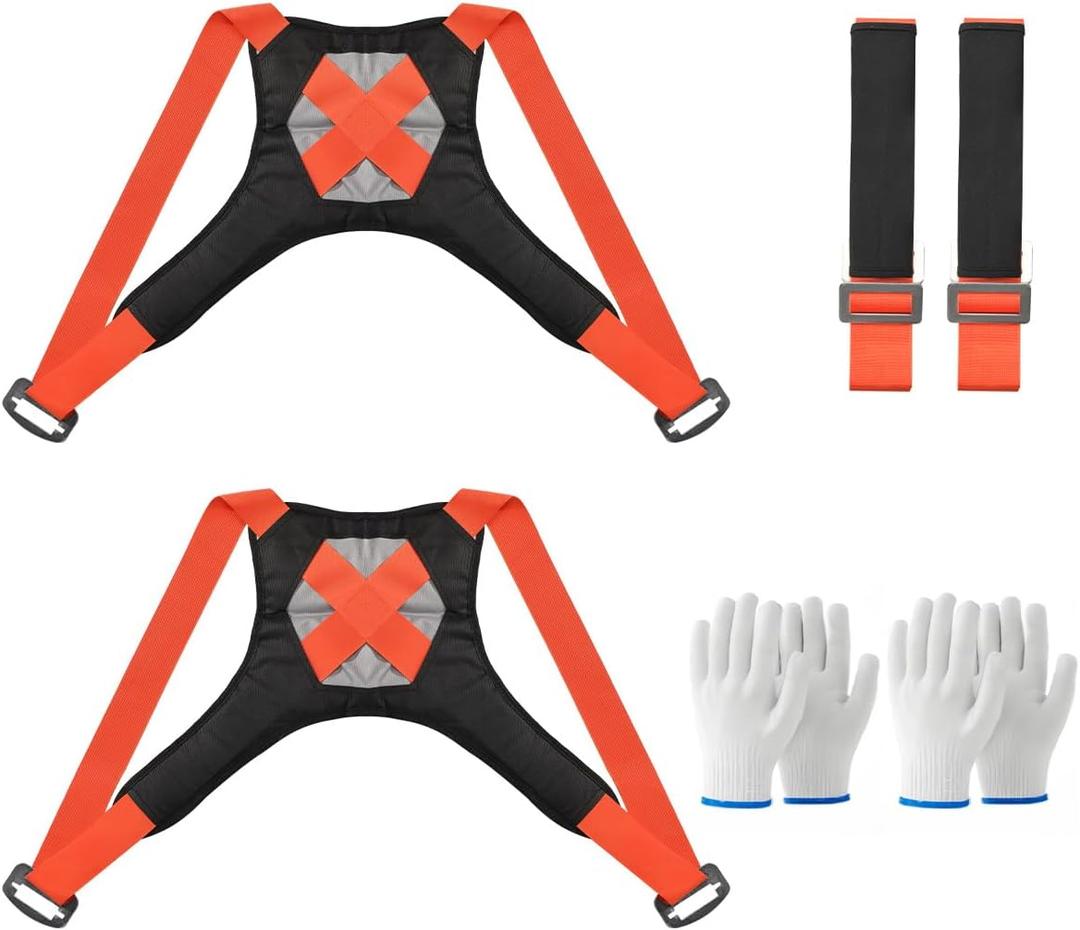 Moving Straps, Lifting Straps Moving for Furniture, 2-Person Lifting & Moving System, Move Furniture Easily and Safely - Perfect for Lifting and Moving Heavy Objects! (with Back Support)