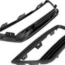 HECASA Fog Light Trim Bezel Black Driver Passenger Side Compatible with 2013-2015 Honda Accord Sedan Replacement for HO1038111 71112T2AA10 (Pair)